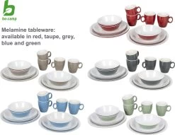 Bo-Camp Servies - Campingbord - 100% Melamine - 16-delig - Groen -Buiten Kamperen 1200x928 1