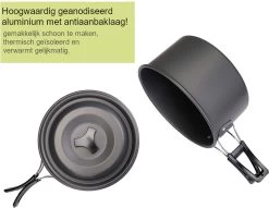 Hikr® Camping Pannenset - Complete 22-delige Kookset - Lichtgewicht - Kookgerei Servies - Outdoor - BPA-vrij - Keukengerei Set -Buiten Kamperen 1200x930 2