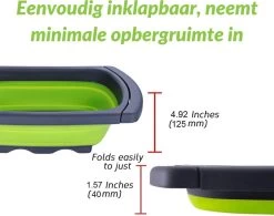 Buxibo - 3-Delige Keuken Vergiet Set Inklapbaar Groen/Grijs 26 Buxibo - 3-Delige Keuken Vergiet Set Inklapbaar Groen/Grijs -Buiten Kamperen 1200x948