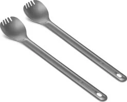 Navaris 2x Spork Met Extra Lange Handgreep - Set Van 2 - Campingbestek Van Titanium - Bestek Voor Onderweg - Lichtgewicht - Inclusief Bewaarzakje 10 Navaris 2x Spork Met Extra Lange Handgreep - Set Van 2 - Campingbestek Van Titanium - Bestek Voor Onderweg - Lichtgewicht - Inclusief Bewaarzakje -Buiten Kamperen 1200x974