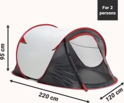 JEMIDI Tweepersoons Pop-up Tent - Opgooitent, Werptent Voor 2 Personen - Ideaal Als Festivaltent Of Kampeertent - Verschillende Kleuren -Buiten Kamperen 1200x994