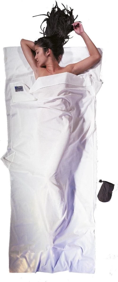 Cocoon Binnenslaapzak Mamo Travelsheet 220 X 88 Cm Katoen Wit 2 Cocoon Binnenslaapzak Mamo Travelsheet 220 X 88 Cm Katoen Wit - Afbeelding 2