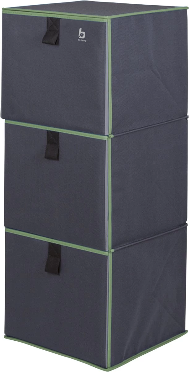 Bo-Camp - Vouwkast - Met 3 Opvouwbare Laden 1 Bo-Camp - Vouwkast - Met 3 Opvouwbare Laden
