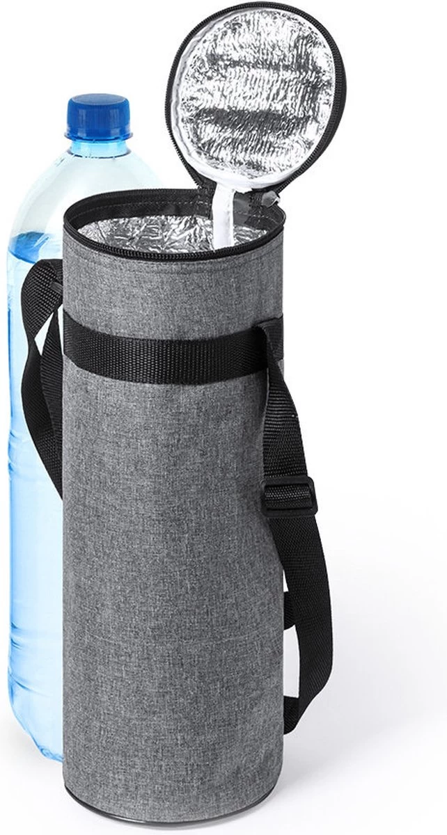 Merkloos Flessenkoeler - Koeltas Fles - Champagnekoeler - Wijnkoeler - Isolatie - Volwassenen - Dames - Heren - 11 X 35 Cm - 1,5 Liter - Gerecyclede PET Flessen - Polyester - Aluminium - Grijs 2 Merkloos Flessenkoeler - Koeltas Fles - Champagnekoeler - Wijnkoeler - Isolatie - Volwassenen - Dames - Heren - 11 X 35 Cm - 1,5 Liter - Gerecyclede PET Flessen - Polyester - Aluminium - Grijs - Afbeelding 2