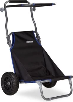 Relaxdays Strandkar Opvouwbaar - Strandstoel Met Zonnedak - Strand Stoel Op Wielen -Buiten Kamperen 864x1200 2