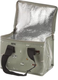 Kleine Koeltas Voor Lunch Grijs Met Boerderij Dieren Print 16 X 21 X 14 Cm 4,7 Liter - Koeltassen -Buiten Kamperen 878x1200 1