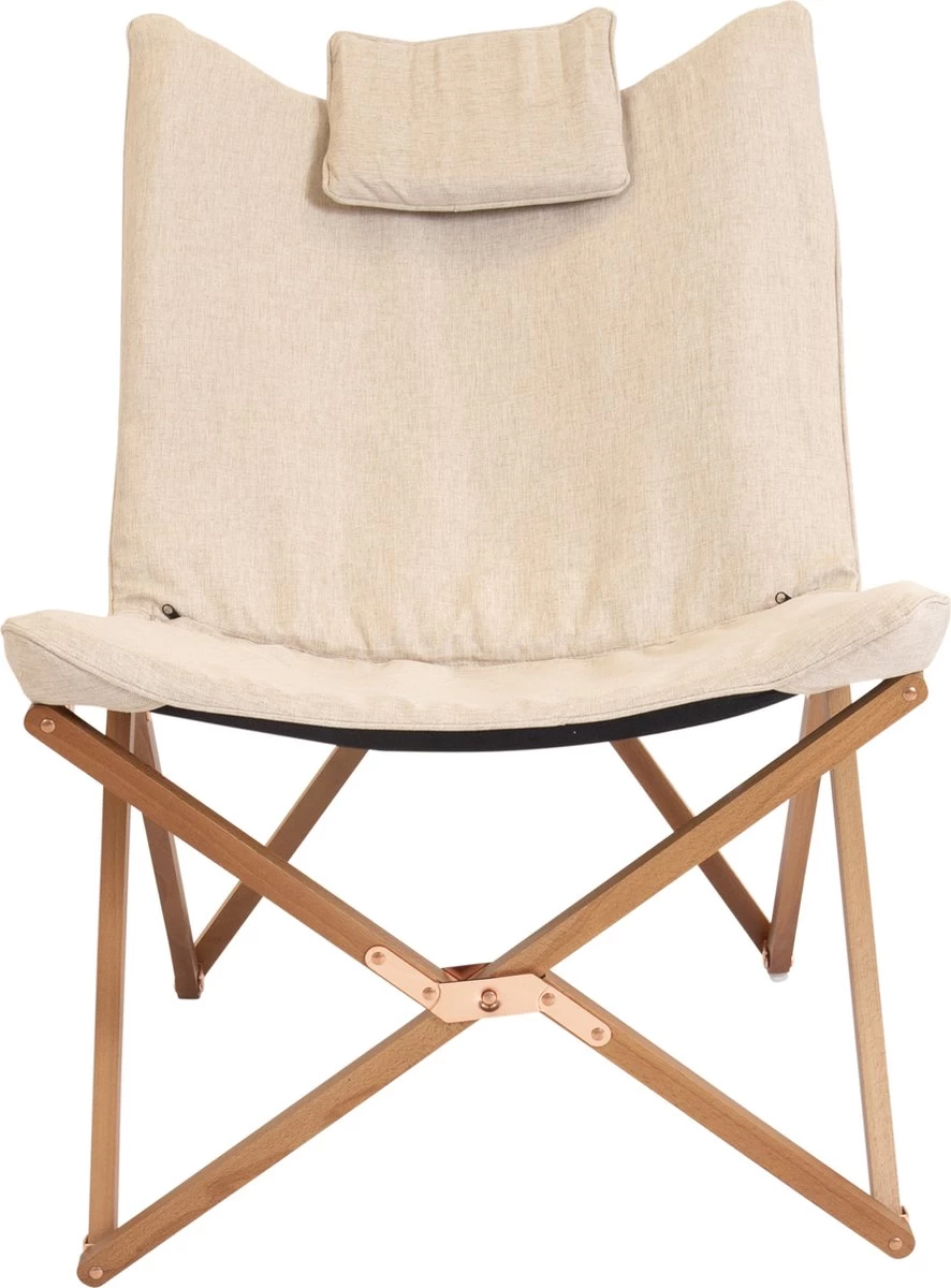 Bo-Camp Urban Outdoor Collection - Relaxstoel - Bloomsbury - M - Oxford Polyester - Beige 1 Bo-Camp Urban Outdoor Collection - Relaxstoel - Bloomsbury - M - Oxford Polyester - Beige